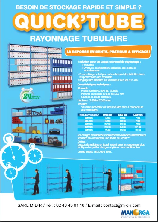 Rayonnage tubulaire QUICKTUBE